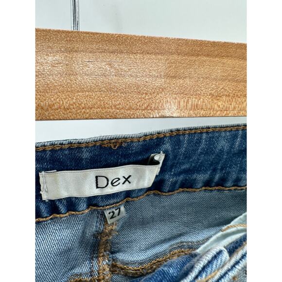Dex Tuxedo Blue Mid Rise Slim Classic Shorts Stretch Cut Off Womens Size 27 - Picture 5 of 7